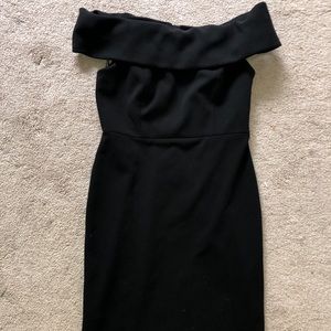 Calvin Klein off the shoulder dress in black